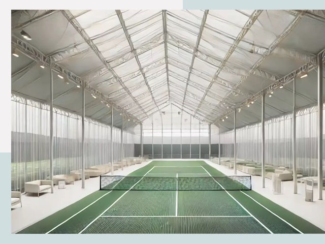 Строительство теннисных кортов в Мегионе