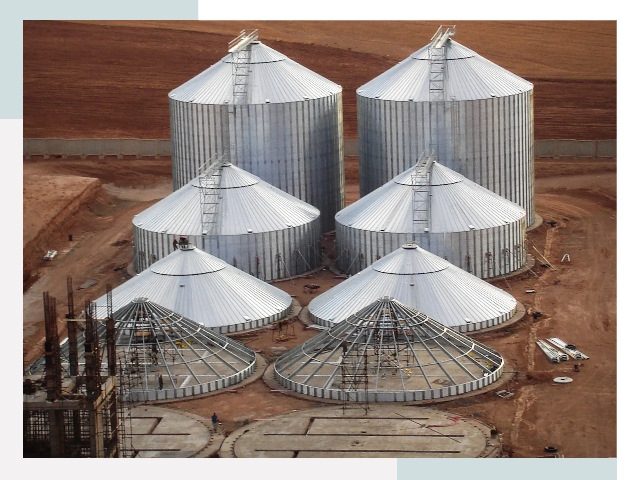 Строительство зерновых силосов в Мегионе