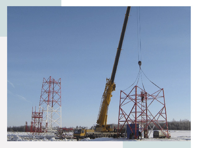 Монтаж вышек связи в Мегионе